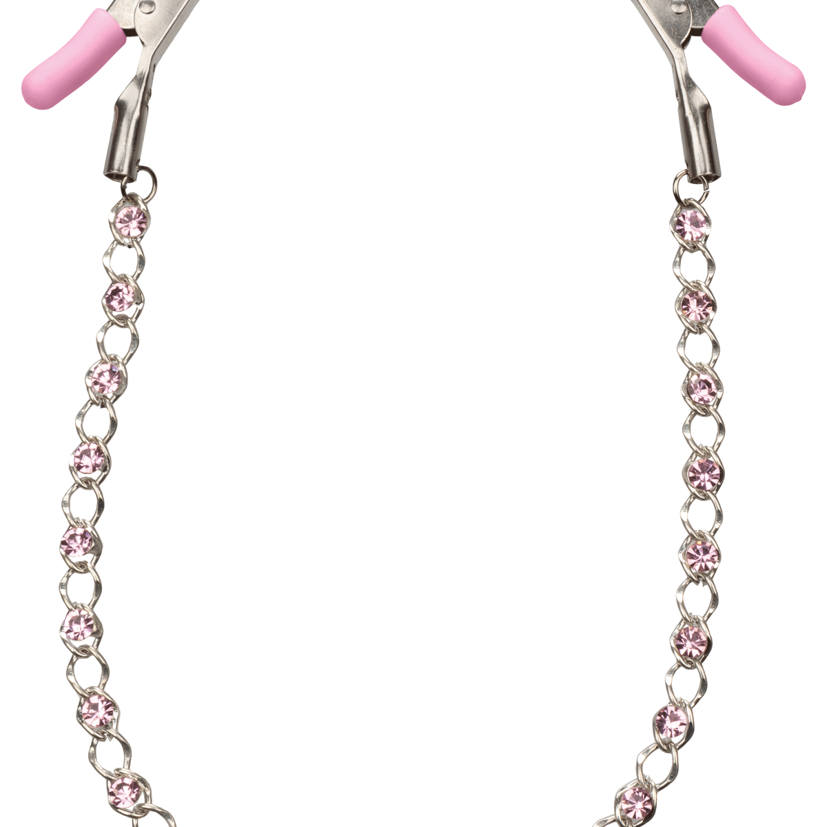 Nipple Play Crystal Chain Nipple Clamps - Pink SE2617102