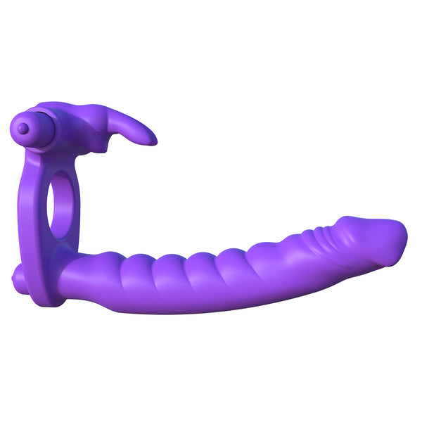 Fantasy C-Ringz Silicone Double Penetrator Rabbit - Purple PD5819-12