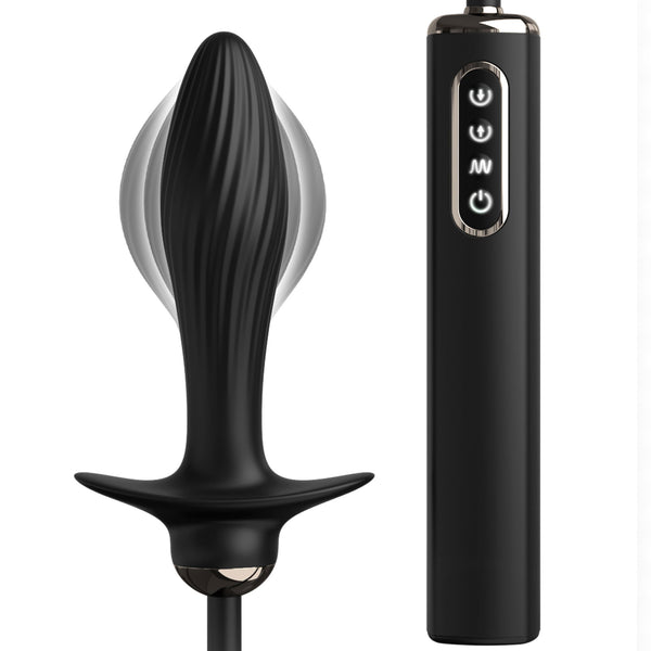 Anal Fantasy Elite Auto-Throb Inflatable Vibrating Plug - Black PD4791-23