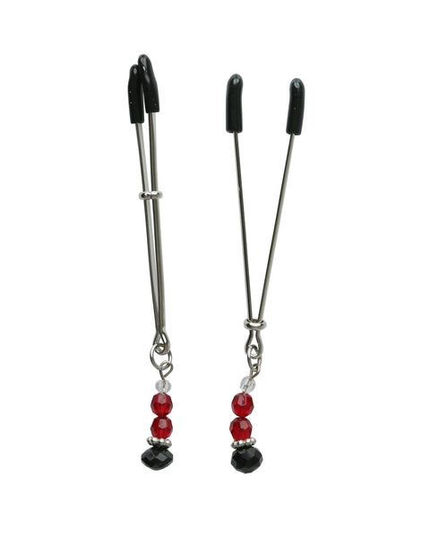 Sex and Mischief Ruby Black Nipple Clips SS510-82