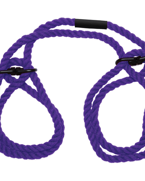 Merci - Restrain - 6mm Hemp Wrist or Ankle Cuffs - Violet DJ2404-63-BX