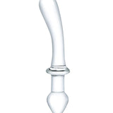 9 Inch Classic Curved Dual-Ended Dildo - Clear GLAS-165