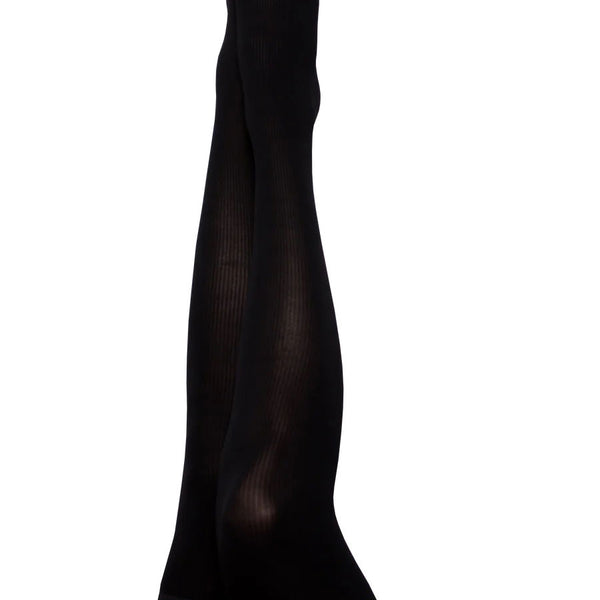 Dana Lynn - Ribbed Thigh High - Size a - Black KX-1303A-BLK-A