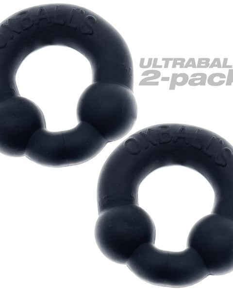 Ultraballs 2- Piece Cockring Set - Night Black OX-3010-NGT