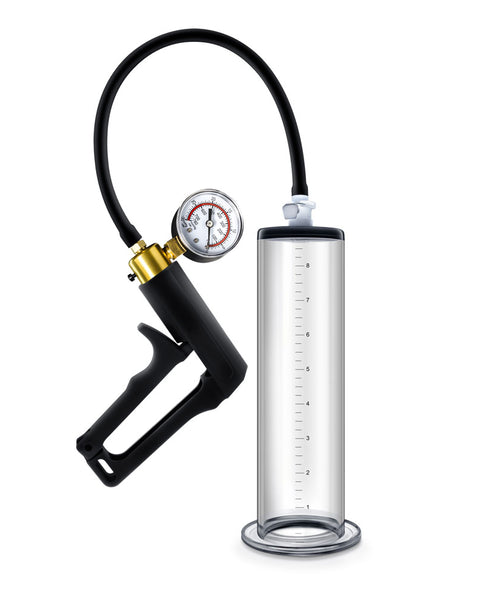 Performance - Vx7 Vacuum Penis Pump With Brass  Trigger & Pressure Gauge - Clear BL-06401