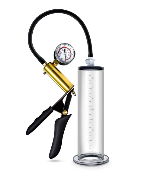 Performance - Vx6 Vacuum Penis Pump With Brass  Pistol & Pressure Gauge - Clear BL-06301