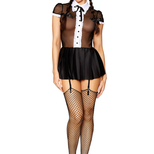 Gothic School Girl - Miss Behavin - One Size -  Black DG-13303BLKOS