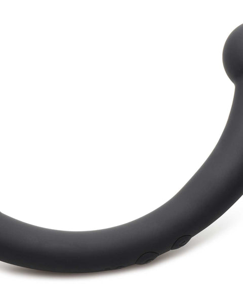 10x Vibra-Crescent Silicone Dual Ended Dildo -  Black MS-AH112-BLK