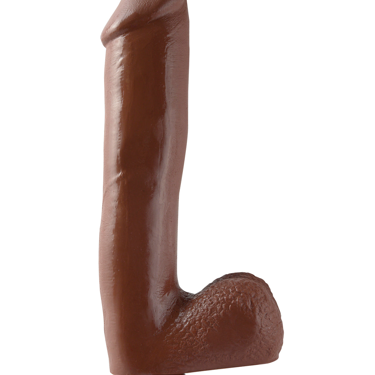 Basix Rubber Works - 10 Inch Dong With Suction - Brown PD4222-29