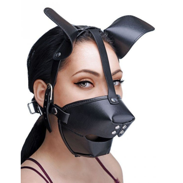 Pup Puppy Play Hood and Breathable Ball Gag | Adjustable Hood for Pet Play Enthusiasts Sale