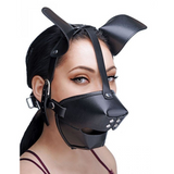 Pup Puppy Play Hood and Breathable Ball Gag | Adjustable Hood for Pet Play Enthusiasts Sale