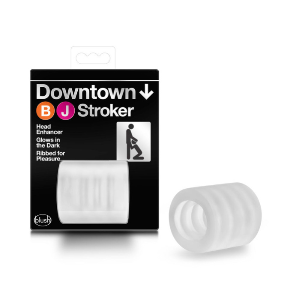 X5 Men - Downtown Bj Stroker (Clear) | The Ultimate Oral Sex Enhancer Blush