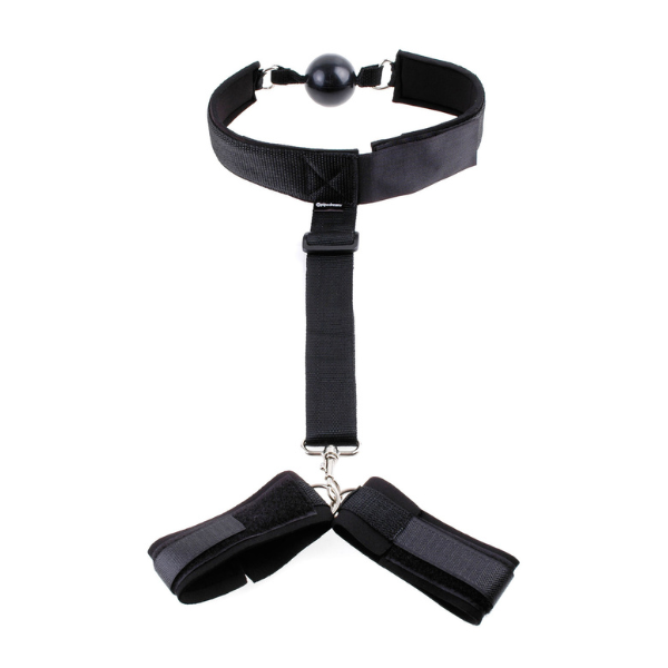 Fetish Fantasy Series Gag and Wrist Restraint | All-in-One Bondage Essential for Beginners Pipedream