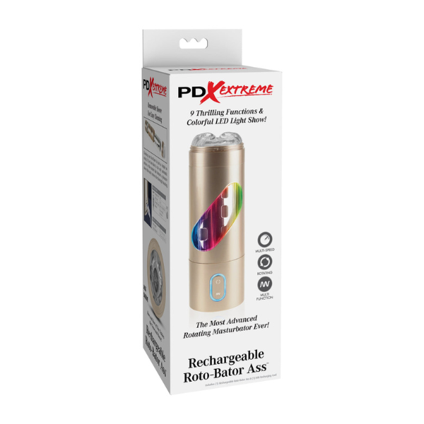 PDX Extreme - Rechargeable Roto Bator Ass | Turbo-Powered Rotation for Hands-Free Pleasure Pipedream