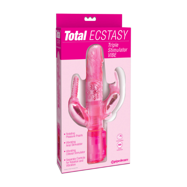 Total Ecstasy Triple Stimulator | Triple Action Vibration and Rotation for Total Ecstasy Pipedream