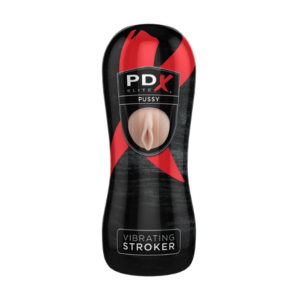 PDX Elite Vibrating Pussy Stroker | Realistic Sensations with Powerful Vibrations Pipedream