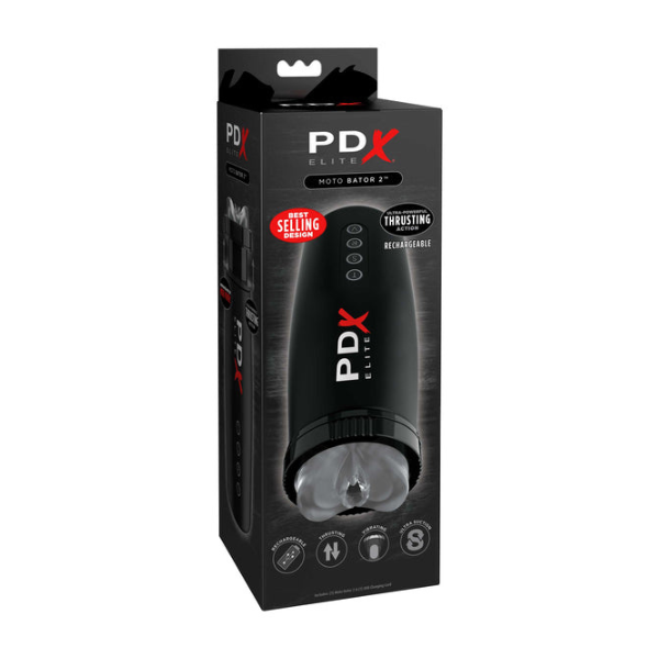 PDX Elite Moto-Bator 2 | Dual Thrusting and Vibrating Action for Hands-Free Pleasure Pipedream