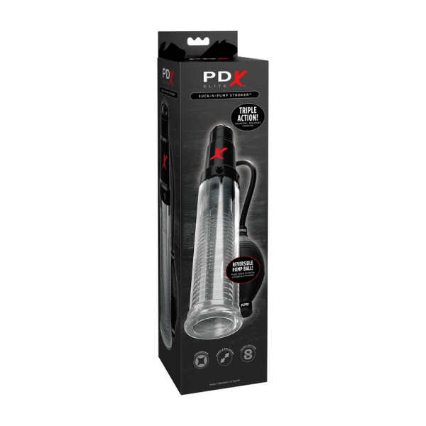 PDX Elite Suck-N-Pump Stroker | Dual Sensation with Suction and Pumping Action Pipedream