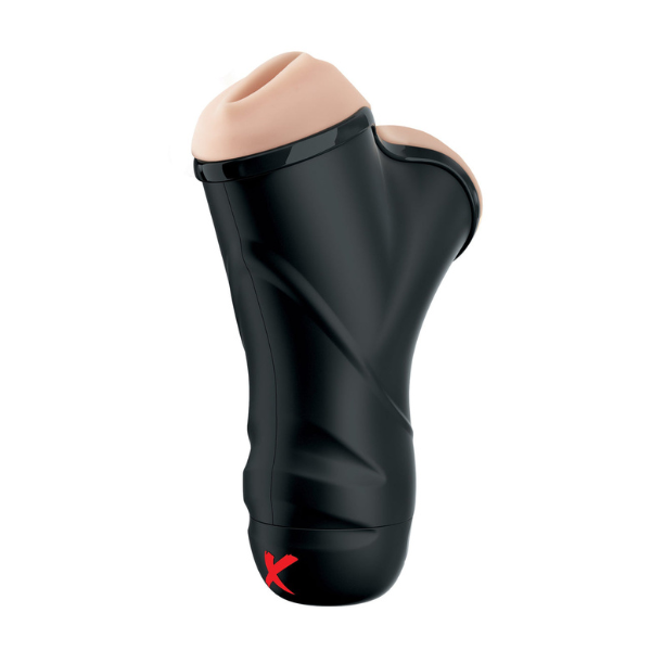 PDX Elite Double Penetration Vibrating Stroker | Dual Entry and Vibration for Intense, Realistic Sensations Pipedream