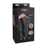 PDX Elite Double Penetration Vibrating Stroker | Dual Entry and Vibration for Intense, Realistic Sensations Pipedream