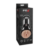 PDX Elite Cock Compressor Vibrating Stroker | Intense Compression and Vibration for Maximum Sensation Pipedream