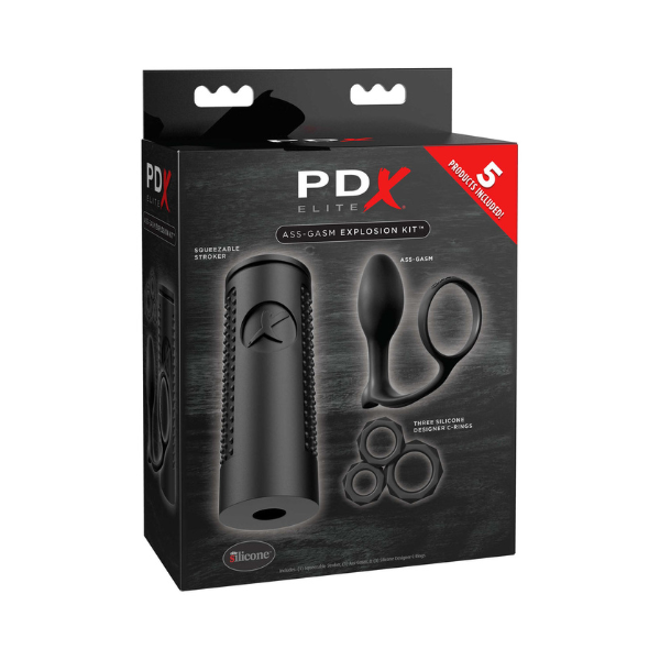 PDX Elite Ass-Gasm Explosion Kit | Comprehensive Backdoor Pleasure with Vibration and Suction Pipedream