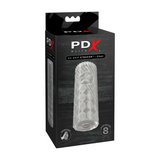 PDX Elite EZ Grip Stroker (Clear) | Transparent, Ergonomic Design for Intense Pleasure Pipedream