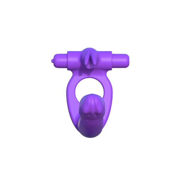 Fantasy C-Ringz Silicone Double Penetrator Rabbit | Dual Vibrating Double Penetration with Clitoral and Anal Stimulation Pipedream