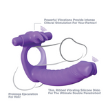 Fantasy C-Ringz Silicone Double Penetrator Rabbit | Dual Vibrating Double Penetration with Clitoral and Anal Stimulation Pipedream