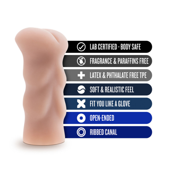 X5 Men - The Back Door - Ass Masturbator - (Vanilla) | Ultra-Realistic, Palm-Sized Pleasure Blush