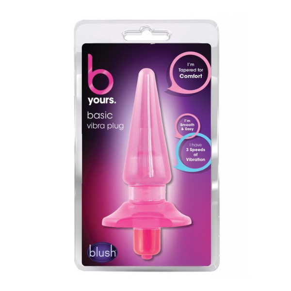 Sassy Vibra Plug (Pink) | Perfect Beginner’s Plug with Optional Vibration Blush