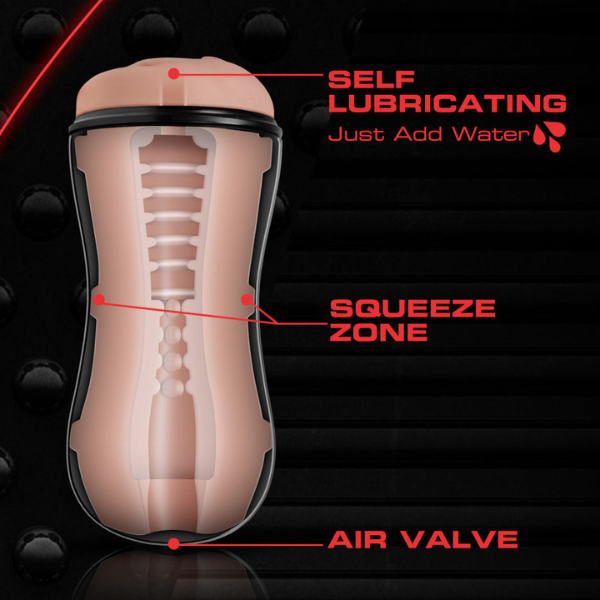 M for Men - Soft and Wet - Pussy With Pleasure Ridges and Orbs  | Self-Lubricating Pleasure with Adjustable Suction Blush