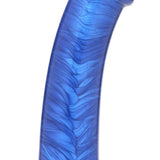 G-Tastic 7 Inch Metallic Silicone Dildo - Blue SU-AG862-BLU