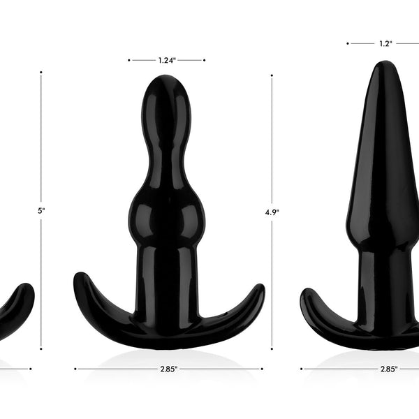 Thrill Trio Anal Plug Set - Black FR-AG293-BLACK