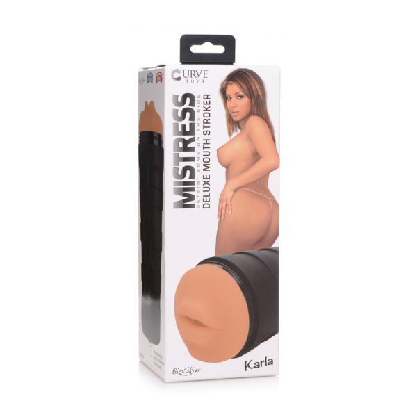 Mistress Karla Deluxe Mouth Stroker | Realistic Oral Sensation with Unique Textures Curve Toys