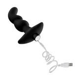 Anal Adventures Platinum Vibrating Prostate Massager 03  | Wavy Curves and Powerful Vibration for Enhanced P-Spot Stimulation Blush