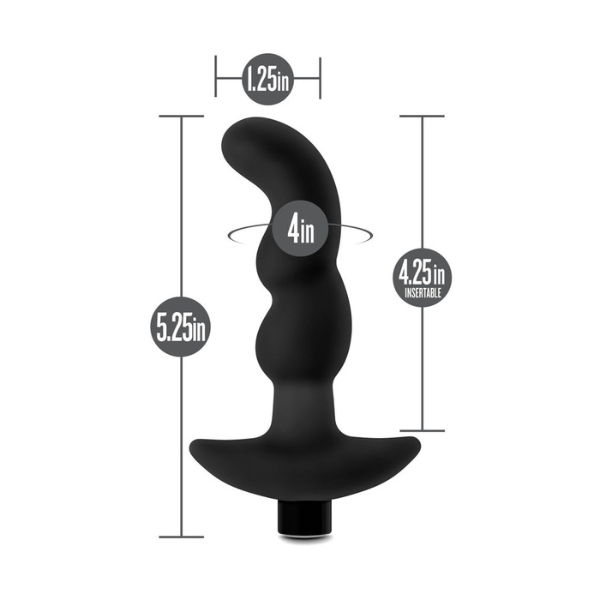 Anal Adventures Platinum Vibrating Prostate Massager 03  | Wavy Curves and Powerful Vibration for Enhanced P-Spot Stimulation Blush