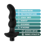 Anal Adventures Platinum Vibrating Prostate Massager 03  | Wavy Curves and Powerful Vibration for Enhanced P-Spot Stimulation Blush