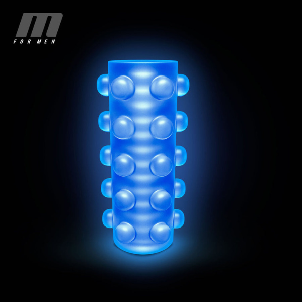 M for Men - Soft and Wet - Reversible Orb | Self-Lubricating, Dual-Texture Stroker with Glow-in-the-Dark Fun Blush