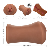 Stroke It Juicy Pussy Stroker (Brown) | Ultra-Realistic, Effortless Pleasure CalExotics