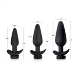 Interchangeable 10x Vibrating Small Silicone Anal Plug | Customizable, Interchangeable Plug with Remote-Controlled Vibration Sale