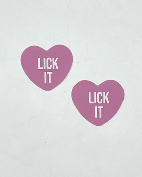 Lick It Light Pink Candy Heart Pasties NN-LIK-CAH-LPI