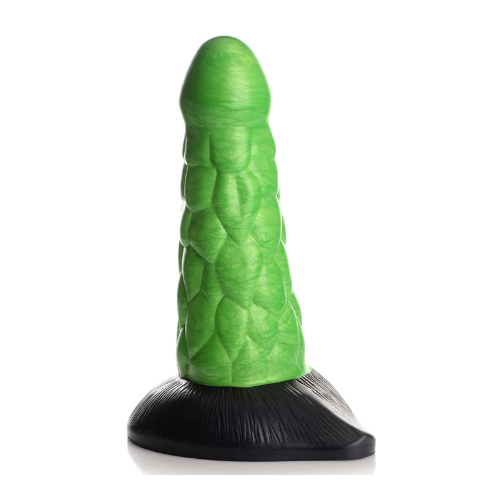 Radioactive Reptile Thick Scaly Silicone Dildo | Bold and Textured for Unique Stimulation XR Brands