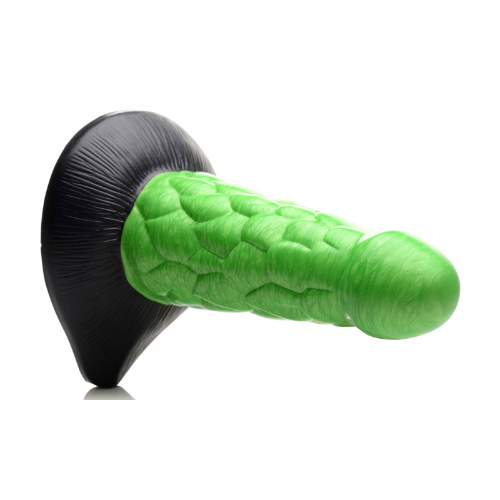 Radioactive Reptile Thick Scaly Silicone Dildo | Bold and Textured for Unique Stimulation XR Brands