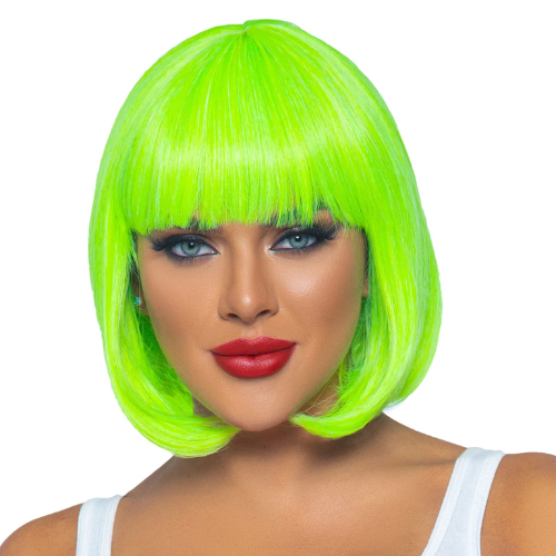 12-Inch Short Bob Wig | Bold Neon Green Look Leg Avenue