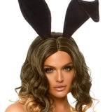 Bendable Velvet Bunny Rabbit Ears - Black LA-A2868