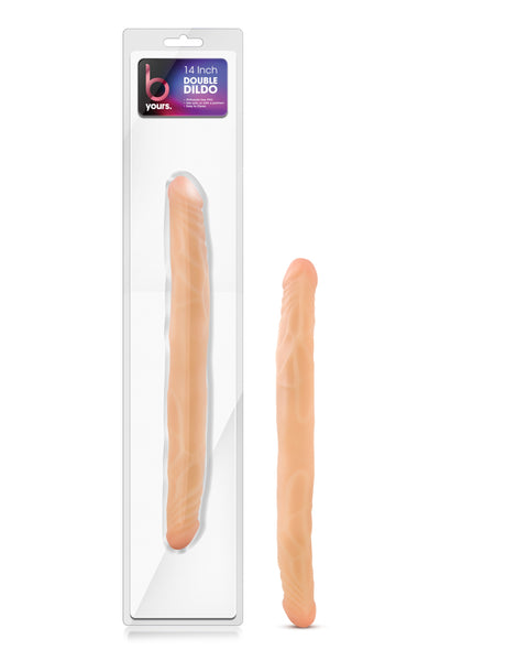 B Yours 14 Inch Double Dildo - Beige BL-29753