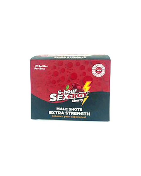 Sexergy - Male Liquid Shot 12 Ct Display - Cherry CG-SEXMLIQ