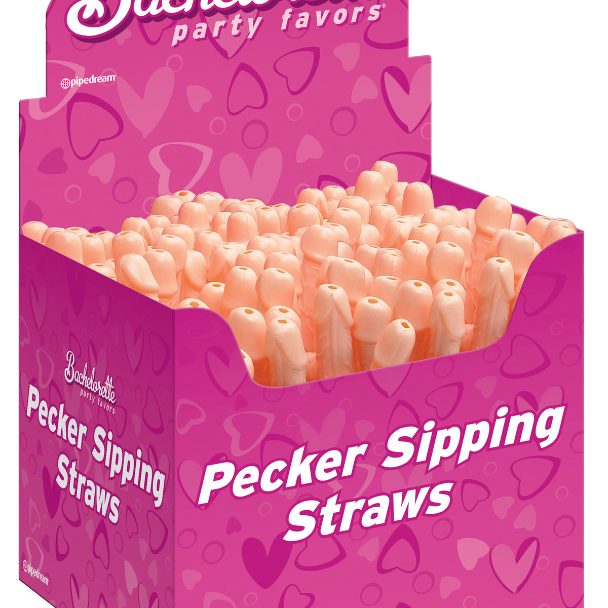 Bachelorette Party Favors - Pecker Sipping Straws  - 144 Piece Display - Light PD6205-99D