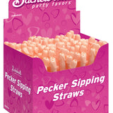 Bachelorette Party Favors - Pecker Sipping Straws  - 144 Piece Display - Light PD6205-99D